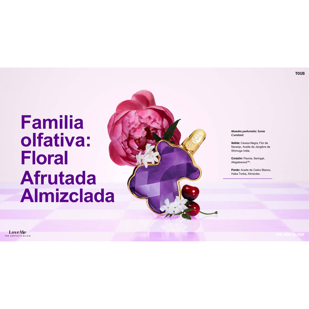 TOUS AMATHYST Elixir Parfum - Perfume de Mujer con Cereza Negra y Peonía